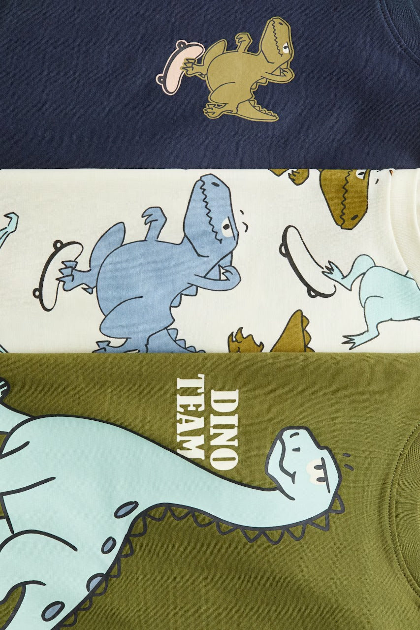 Set 3 Camisas Dinosaurios Niño