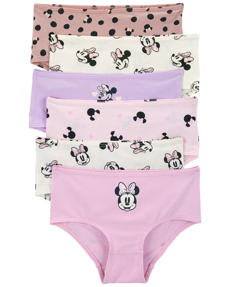6 pack panties para niña minnie mouse