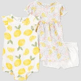 Set 3 Piezas Flores Bebe Niña