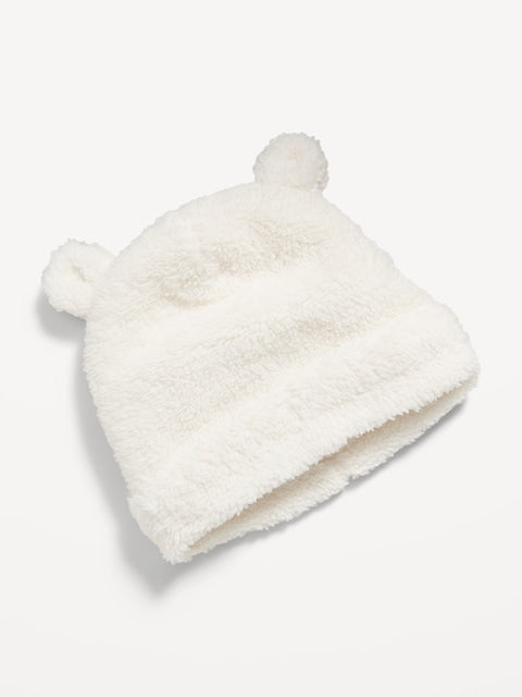 Gorro Bebe Niña Blanco Orejas