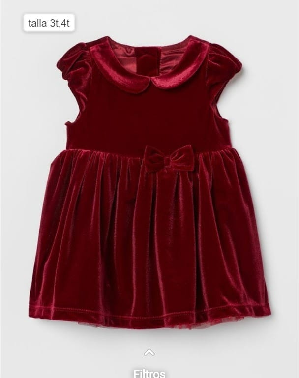 VESTIDO NIÑA ROJO VINO