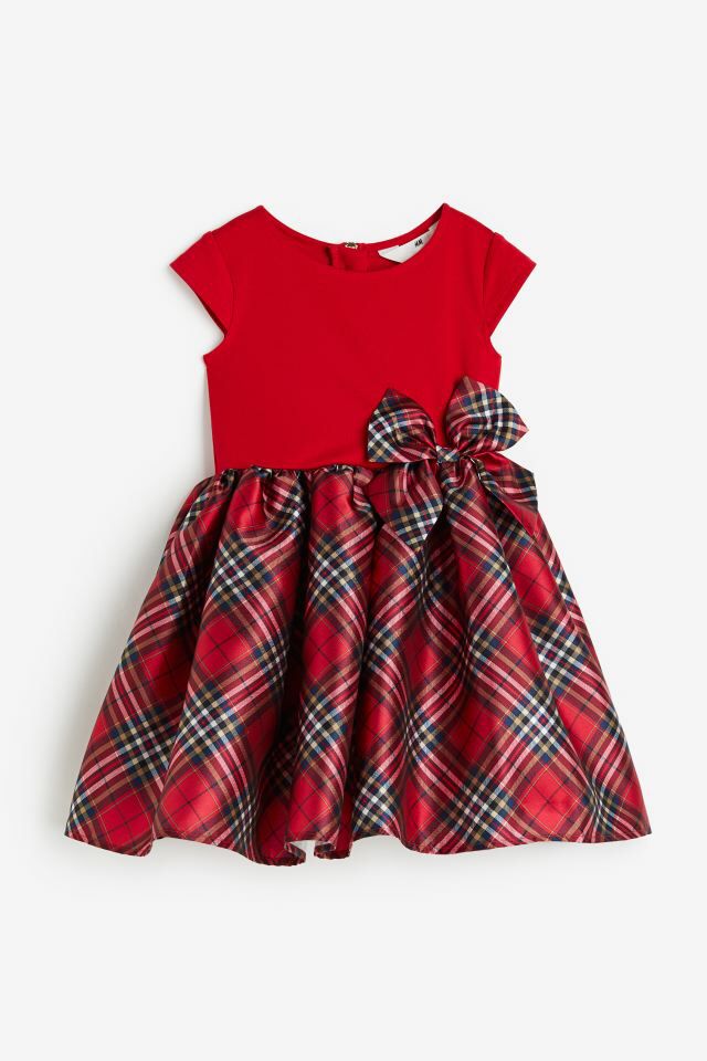 VESTIDO NIÑA ROJO CUADRICULADO