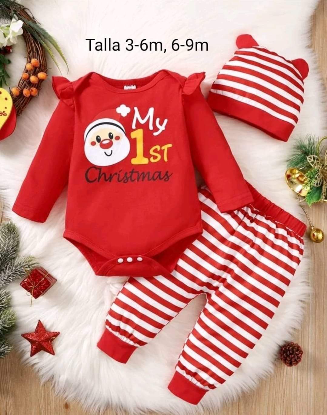 Set 3 piezas Bebe Navidad
