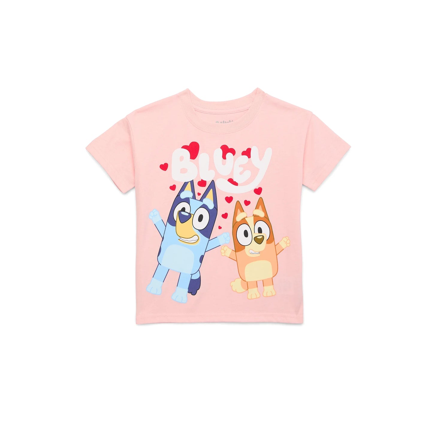 camiseta de bluey con corazones