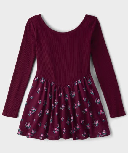 VESTIDO ROJO VINO NIÑA