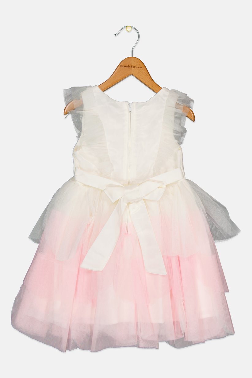 Vestido Blanco con Rosa Niña