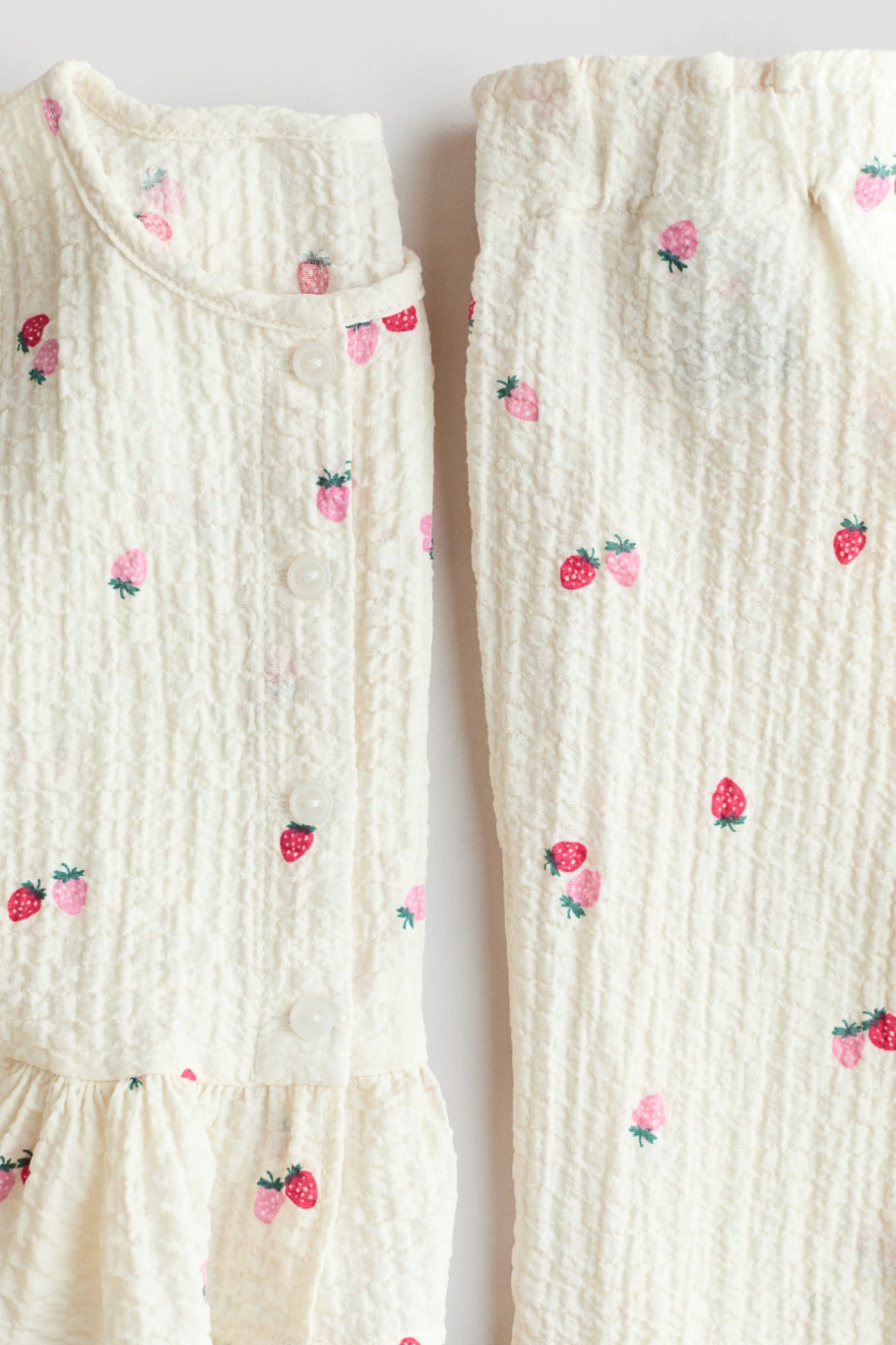 Set 2 Piezas Blanco de Fresas Niña
