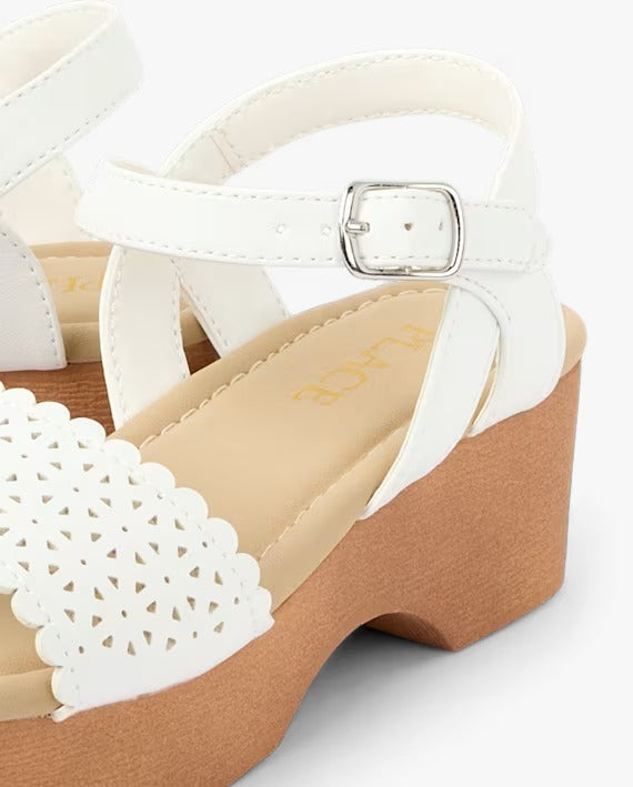 Sandalias Plataforma Blancas Niña The Children's Place