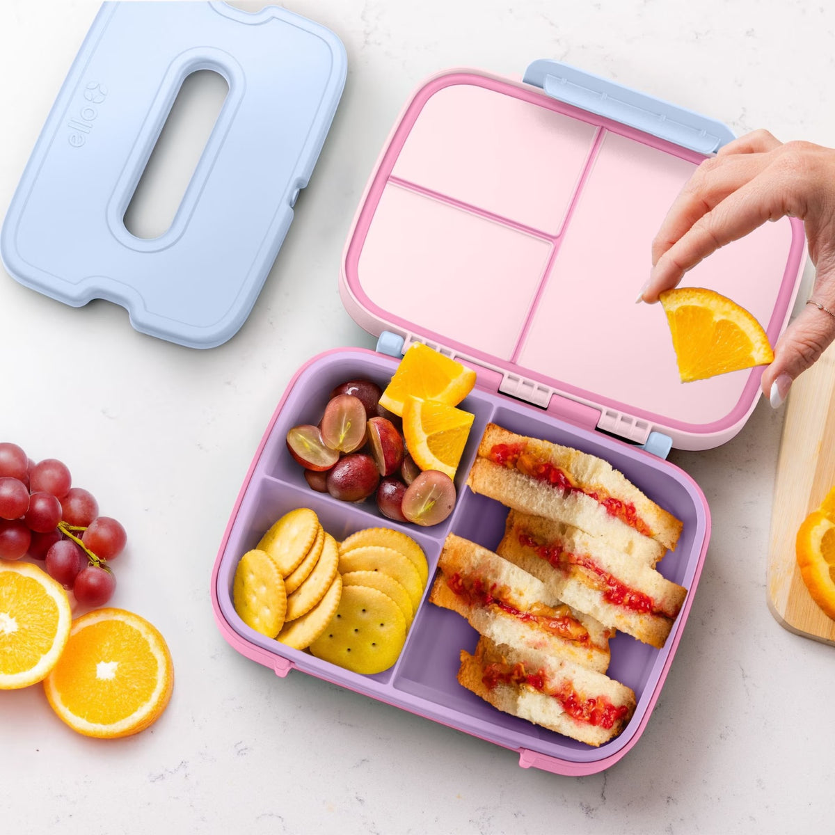 Ello Benni Kids Bento Lunch Box with Carry Handle & Ice Pack