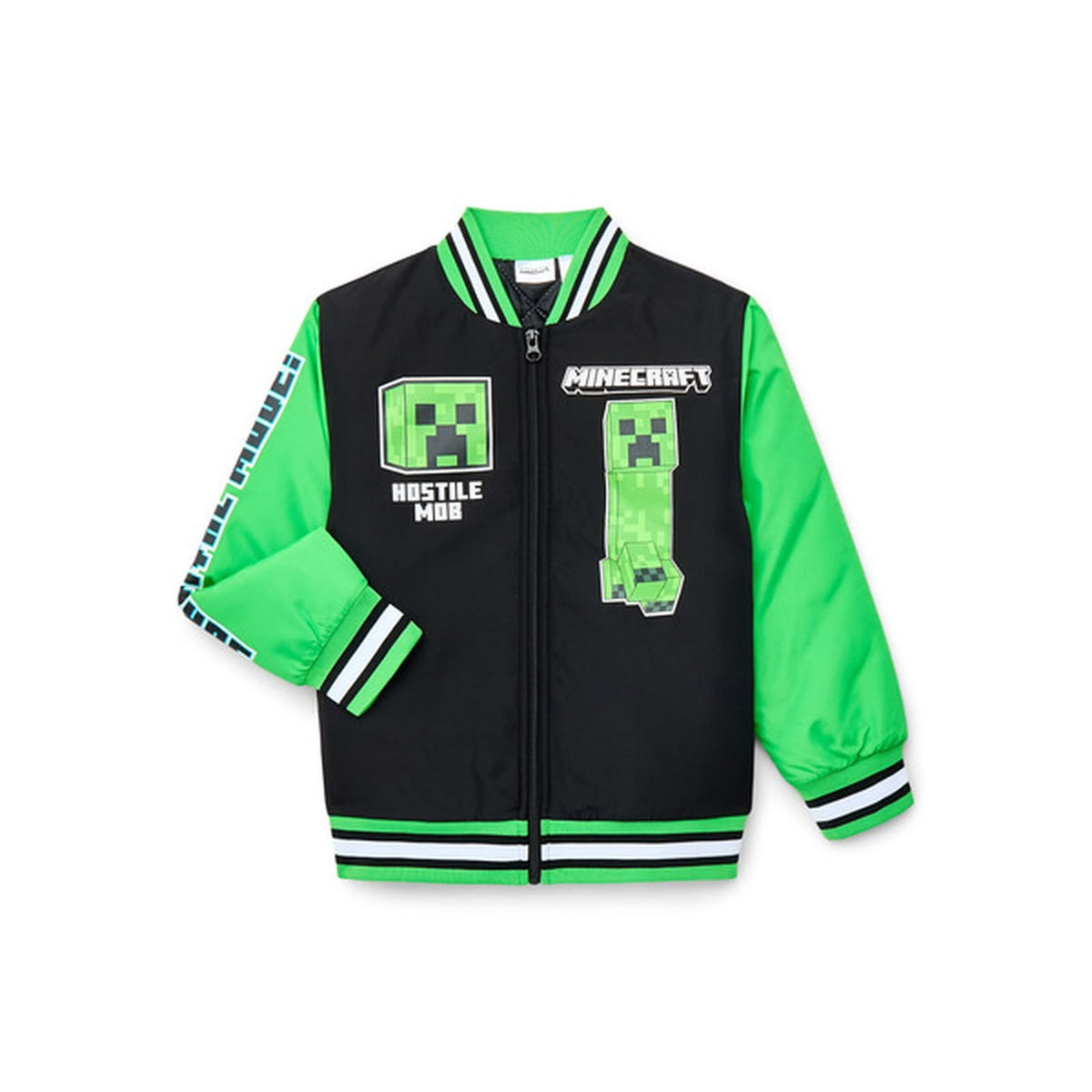 Chaqueta Negra con verde Niño Minecraft