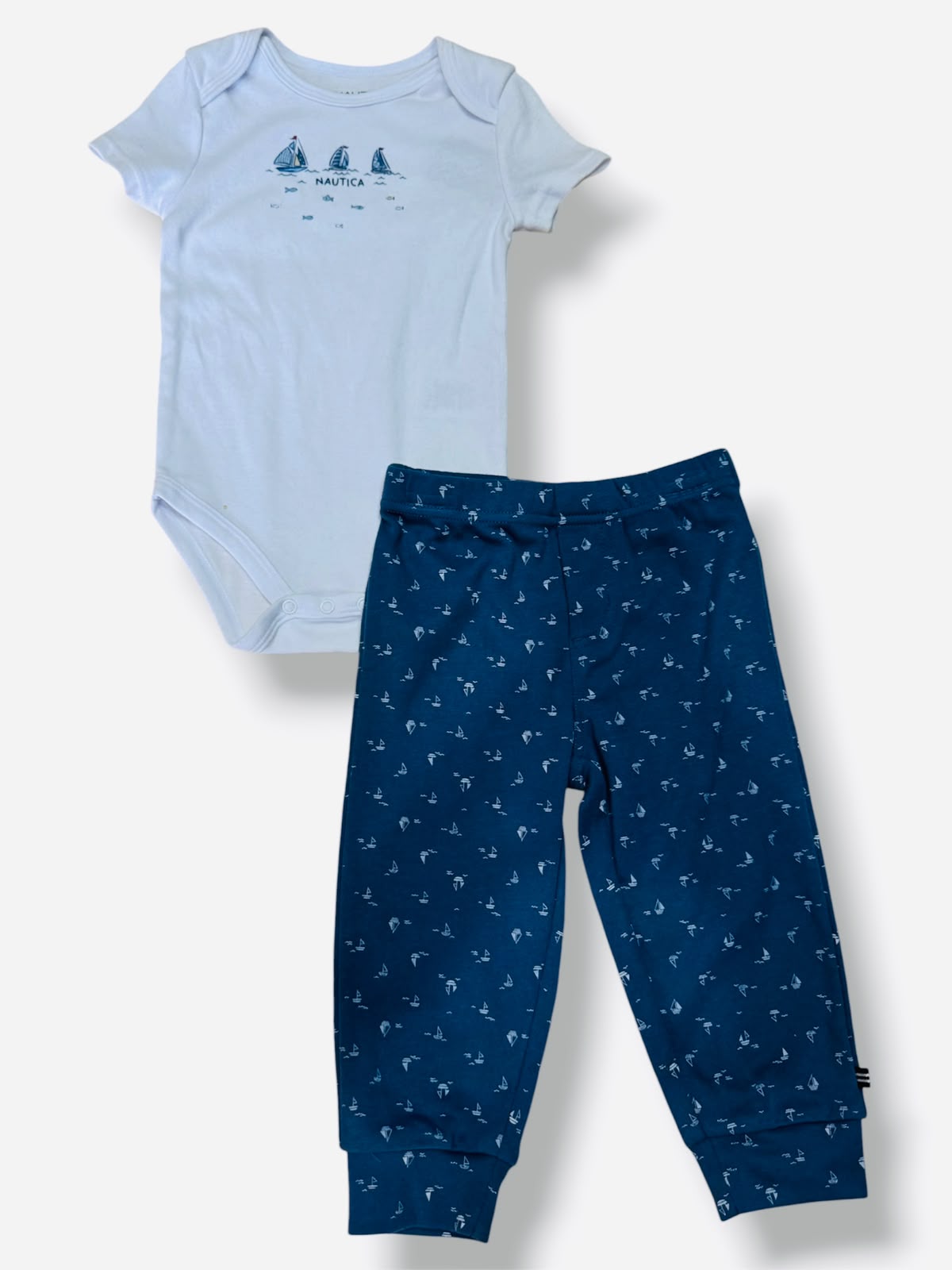 Set 2 Piezas Bebe Niño Barcos Nautica