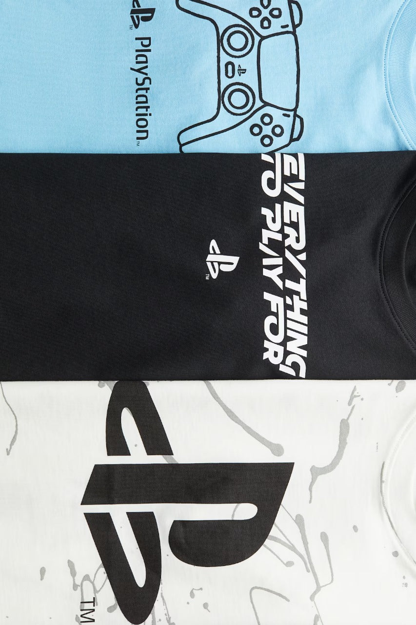 Set 3 Camisas Playstation Niño
