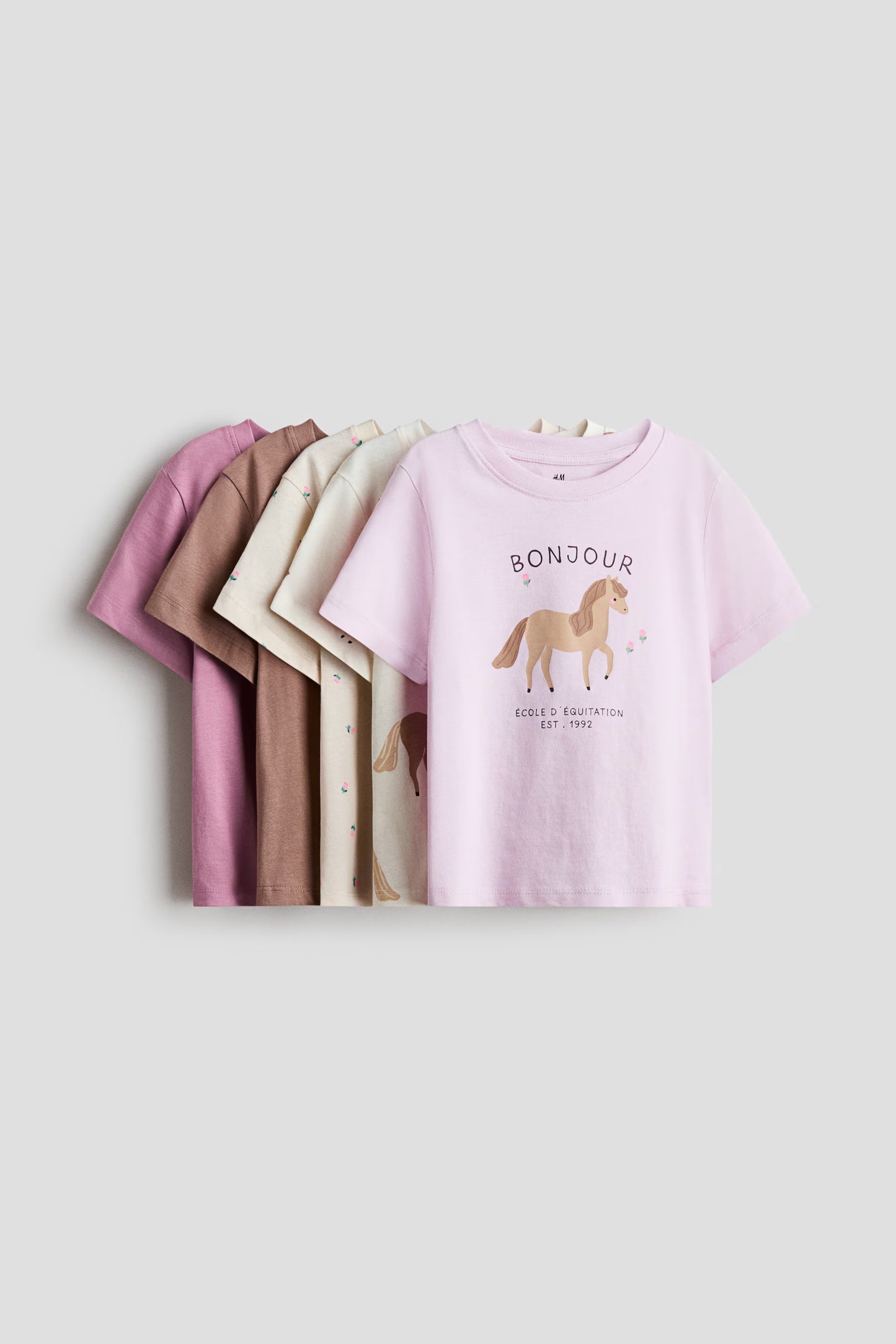 Set 5 Camisas Caballos Niña H&M