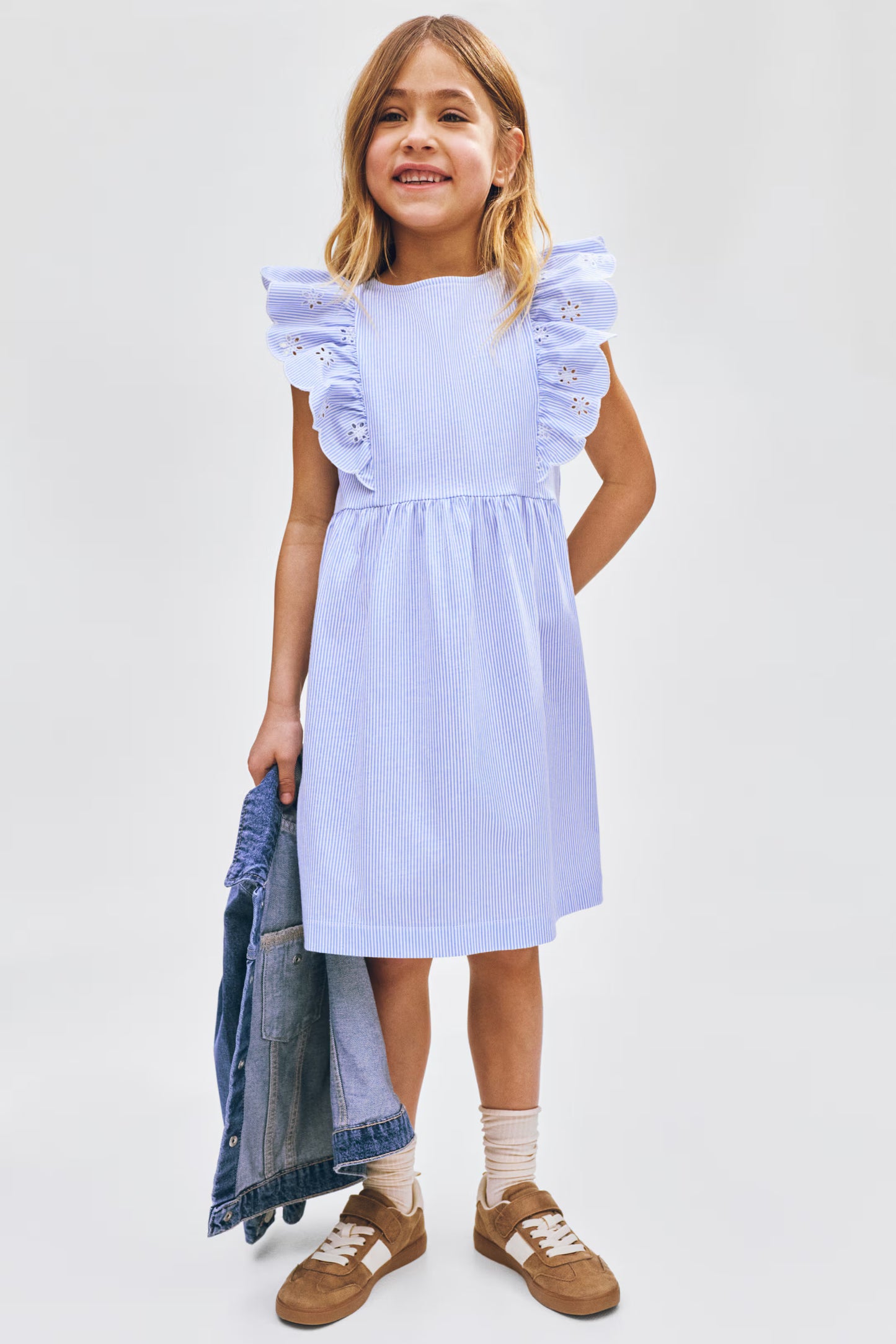 Vestido Rayado Azul Niña