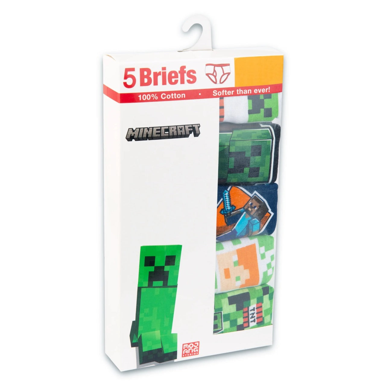 5 Pack Calzoncillos Minecraft Niño