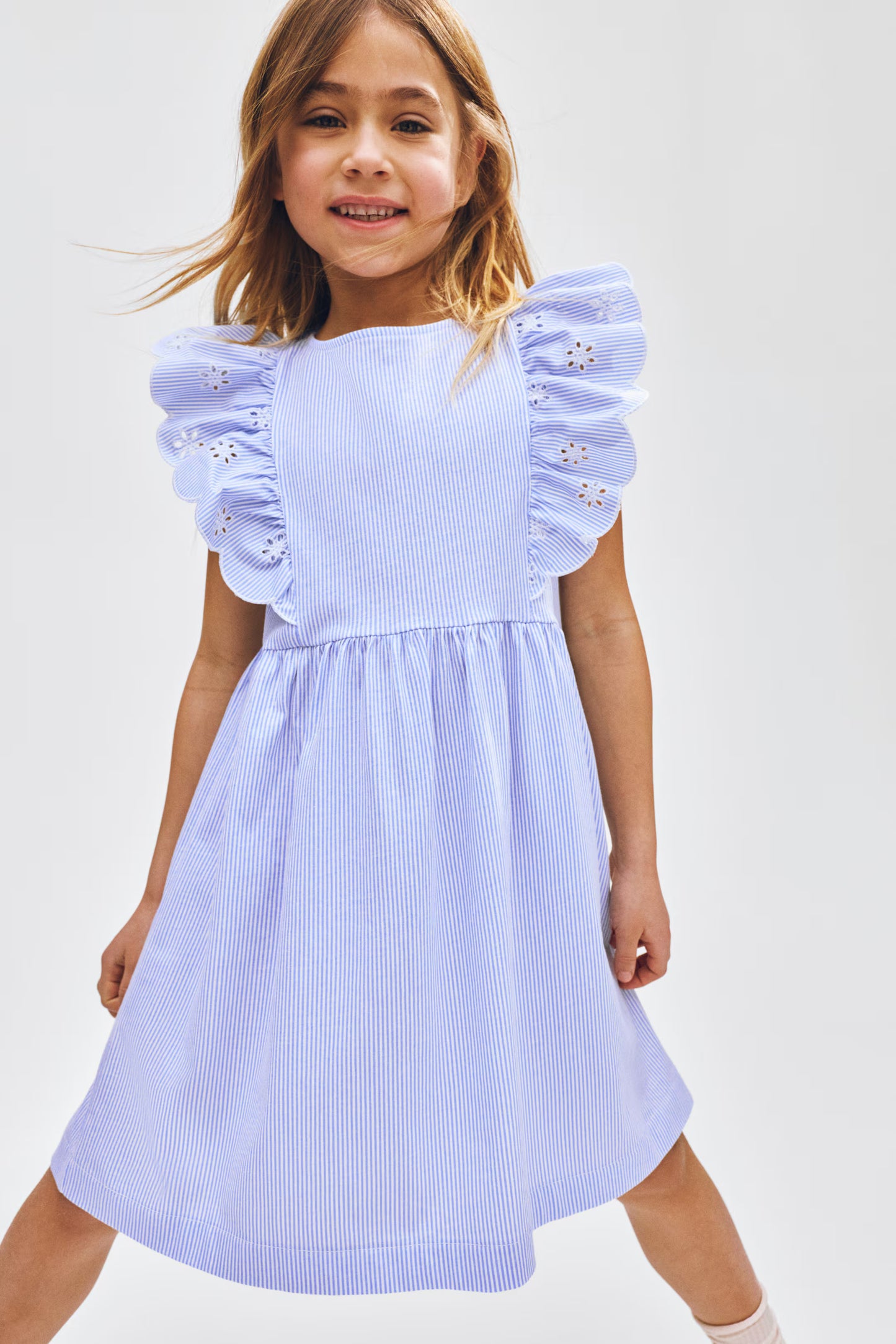 Vestido Rayado Azul Niña