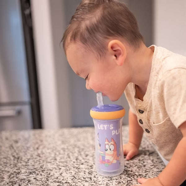 Vasos térmicos con pajita Bluey de 266 ml (9 oz)