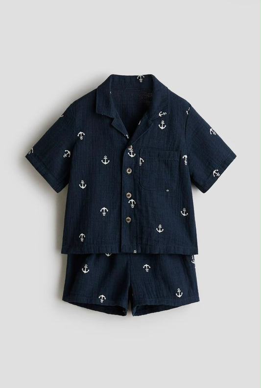 Set 2 piezas Anclas Azul Niño H&M