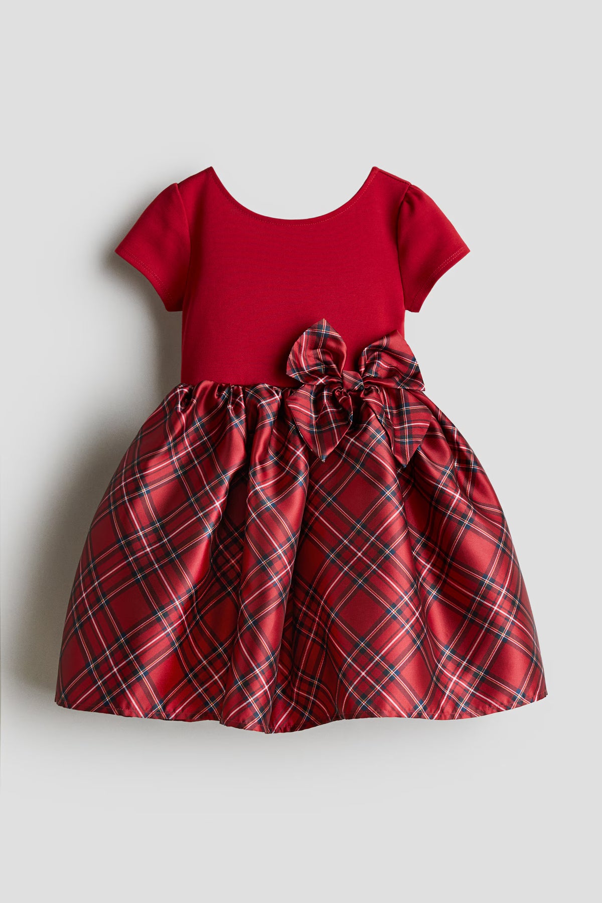 VESTIDO CUADRICULADO ROJO NIÑA