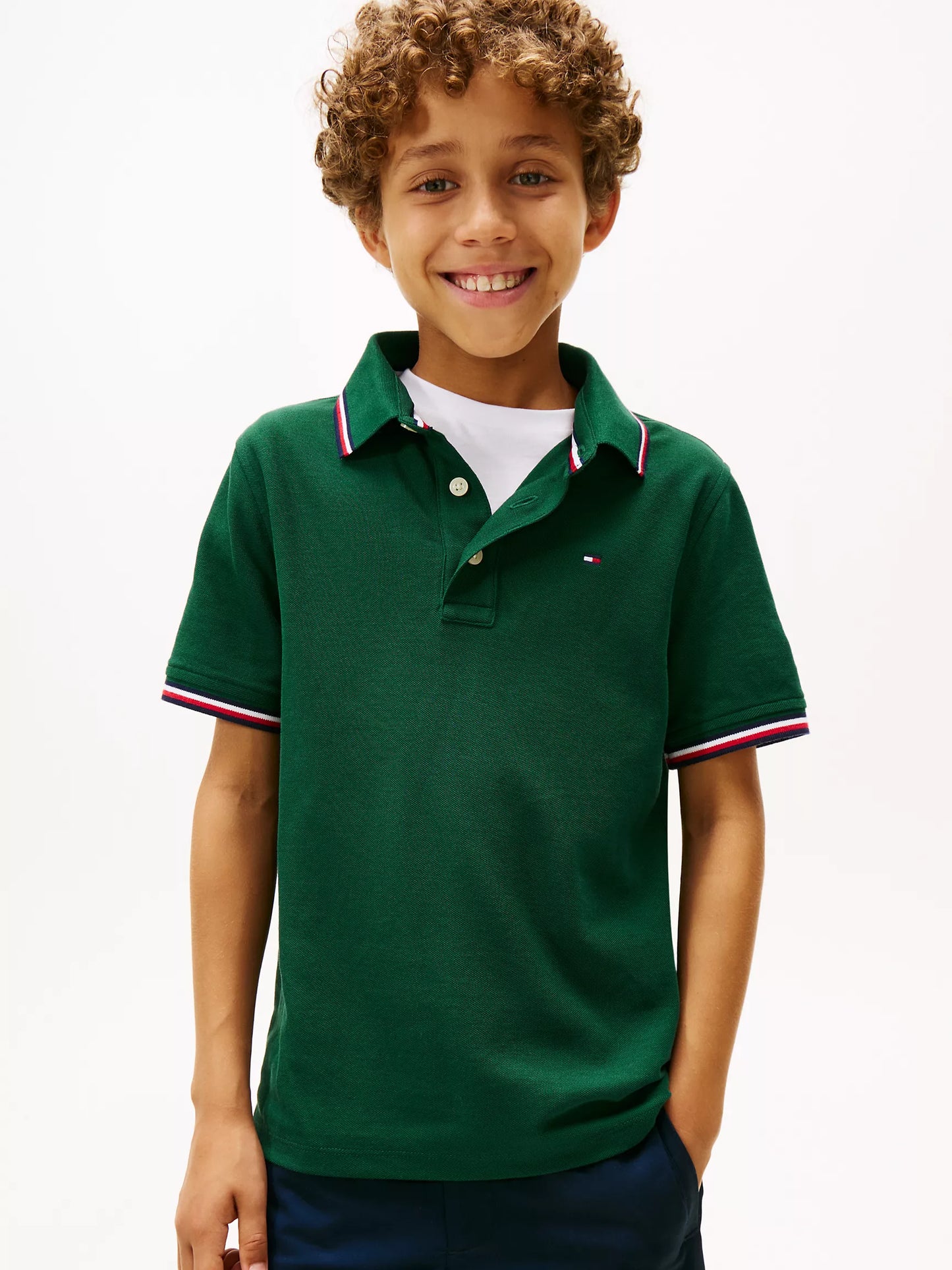 CAMISA VERDE ESTILO POLO NIÑO