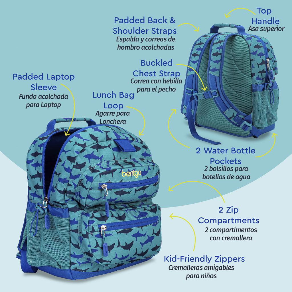 Mochila Tiburon Niño para kinder garden