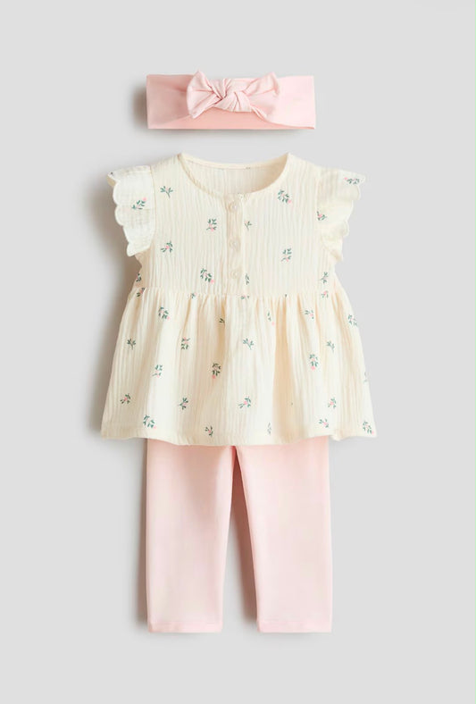 Set 3 piezas Niña Flores H&M