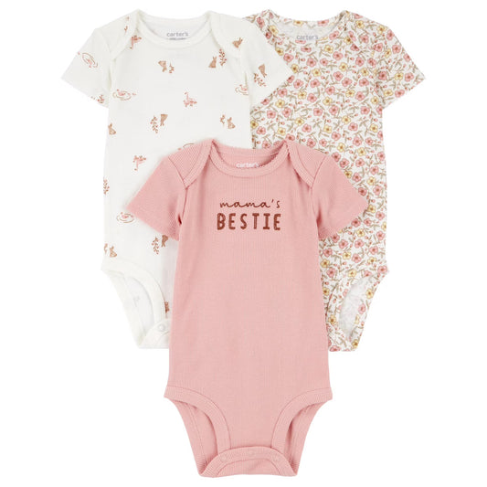 SET 3 MAMELUCOS BEBE NIÑA