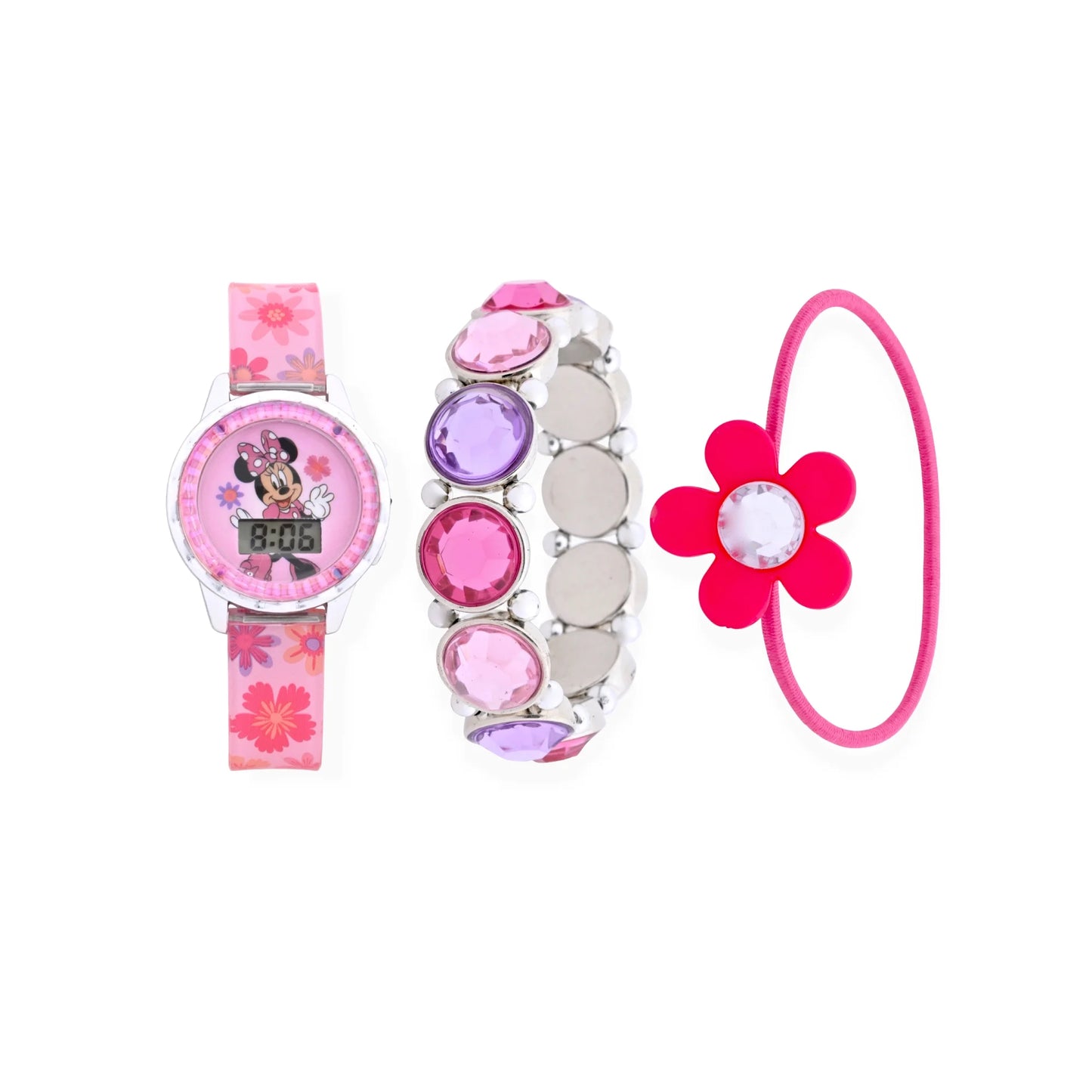 reloj y pulsera para niña 3 piezas