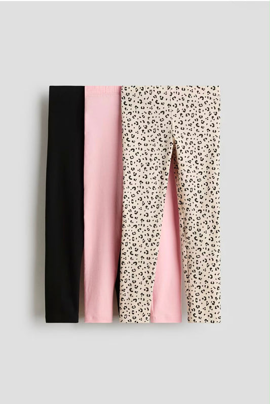 Set 3 Leggings Niña Leopardo H&M