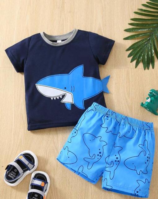 Set 2 piezas Tiburon Niño
