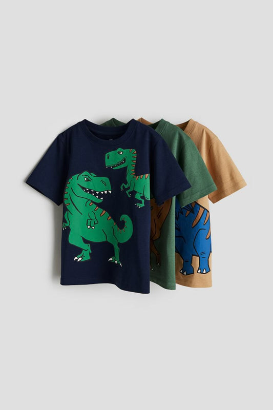 Set 3 camisas Dinosaurio
