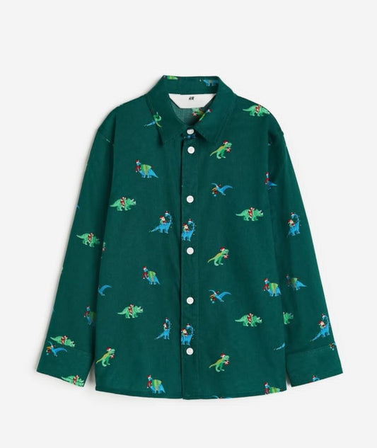 Camisa Verde Dinosaurio