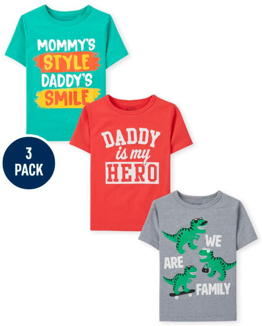 Set 3 Camisas Dinosaurio