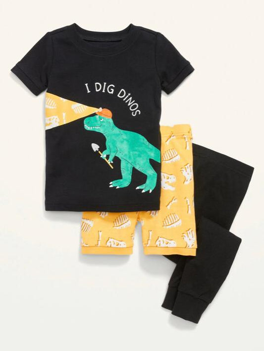 Set 3 Piezas Pijama Dinosaurio