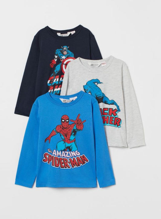 Set 3 Camisa Spiderman
