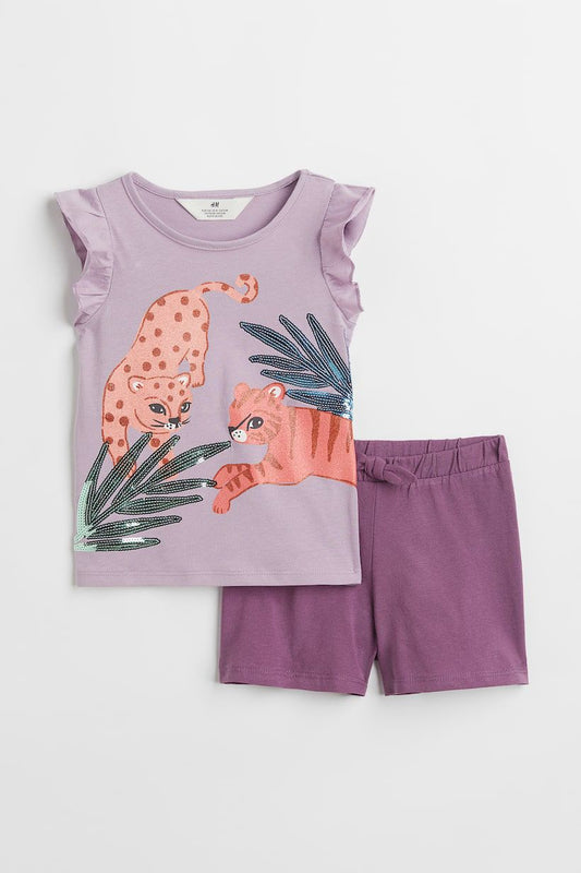 Set 2 Piezas Niña Leopardo