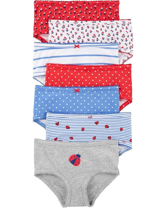 7 Pack Panties Mariquita Niña