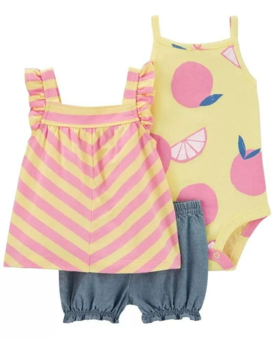 Set 3 piezas bebe niña