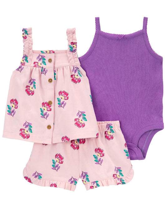 Set 3 Piezas Bebe Niña