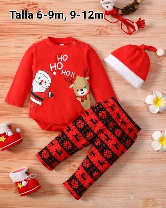 Set 3 Piezas Bebe Niño Navidad