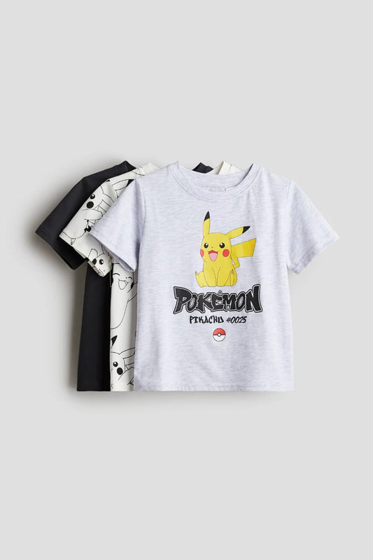 Set 3 Camisas Pokemon Niño