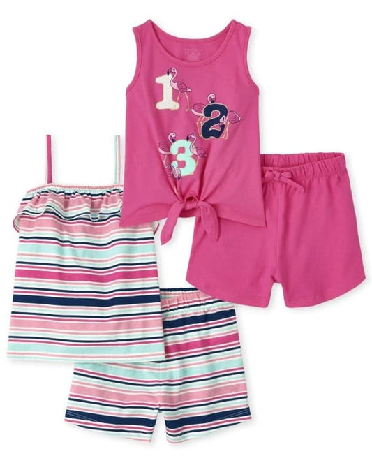 Set 4 Piezas Flamenco Niña