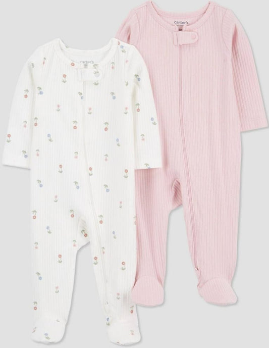 Set 2 Pijamas Completas Bebe Niña