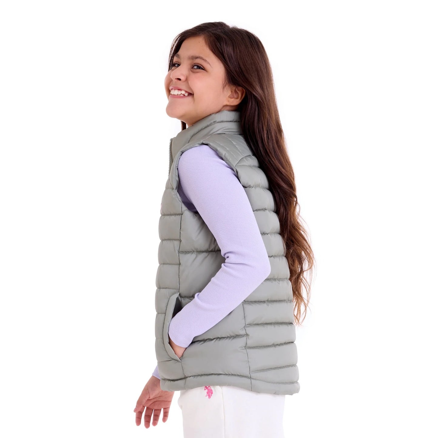 Chaqueta Impermeable Verde Olivo Niña