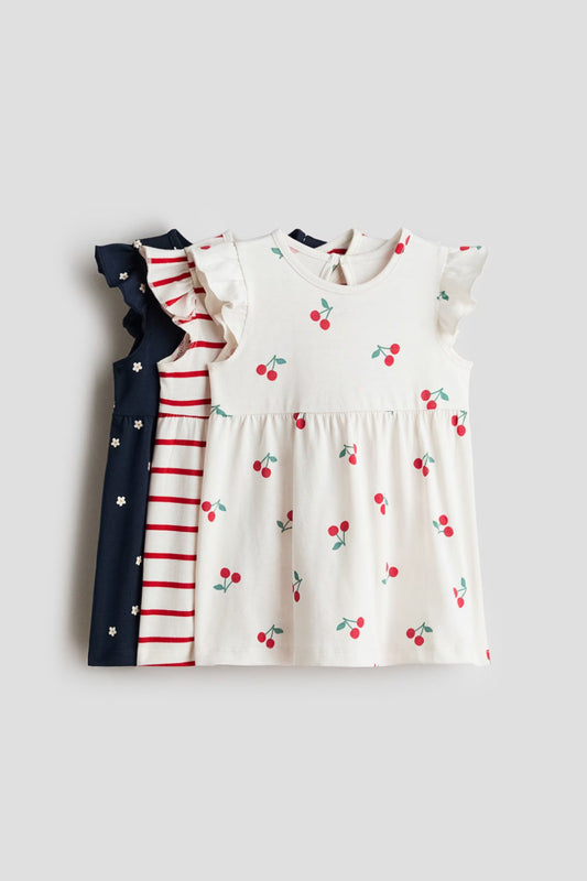 Set 3 Vestidos Cereza Niña