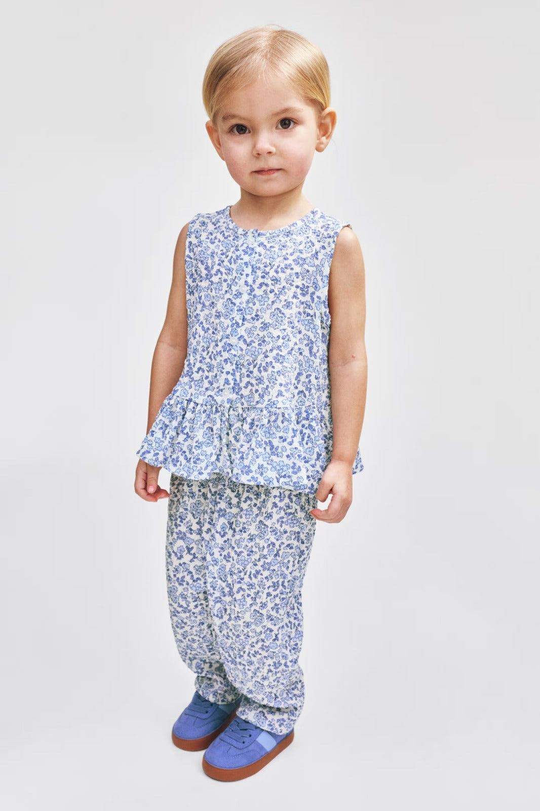 Set 2 Piezas Flores Azules Niña