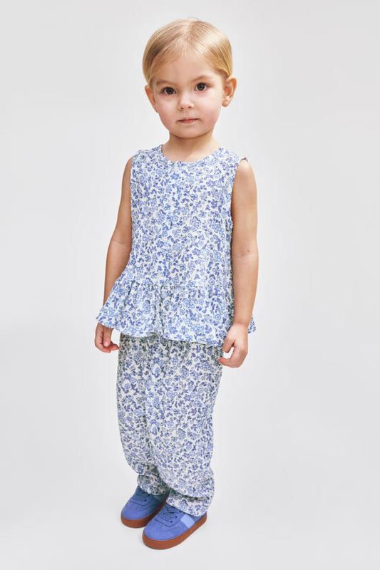 Set 2 Piezas Flores Azules Niña