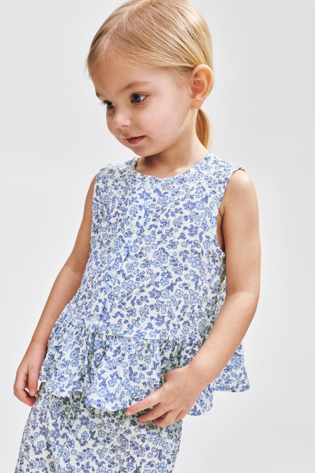 Set 2 Piezas Flores Azules Niña