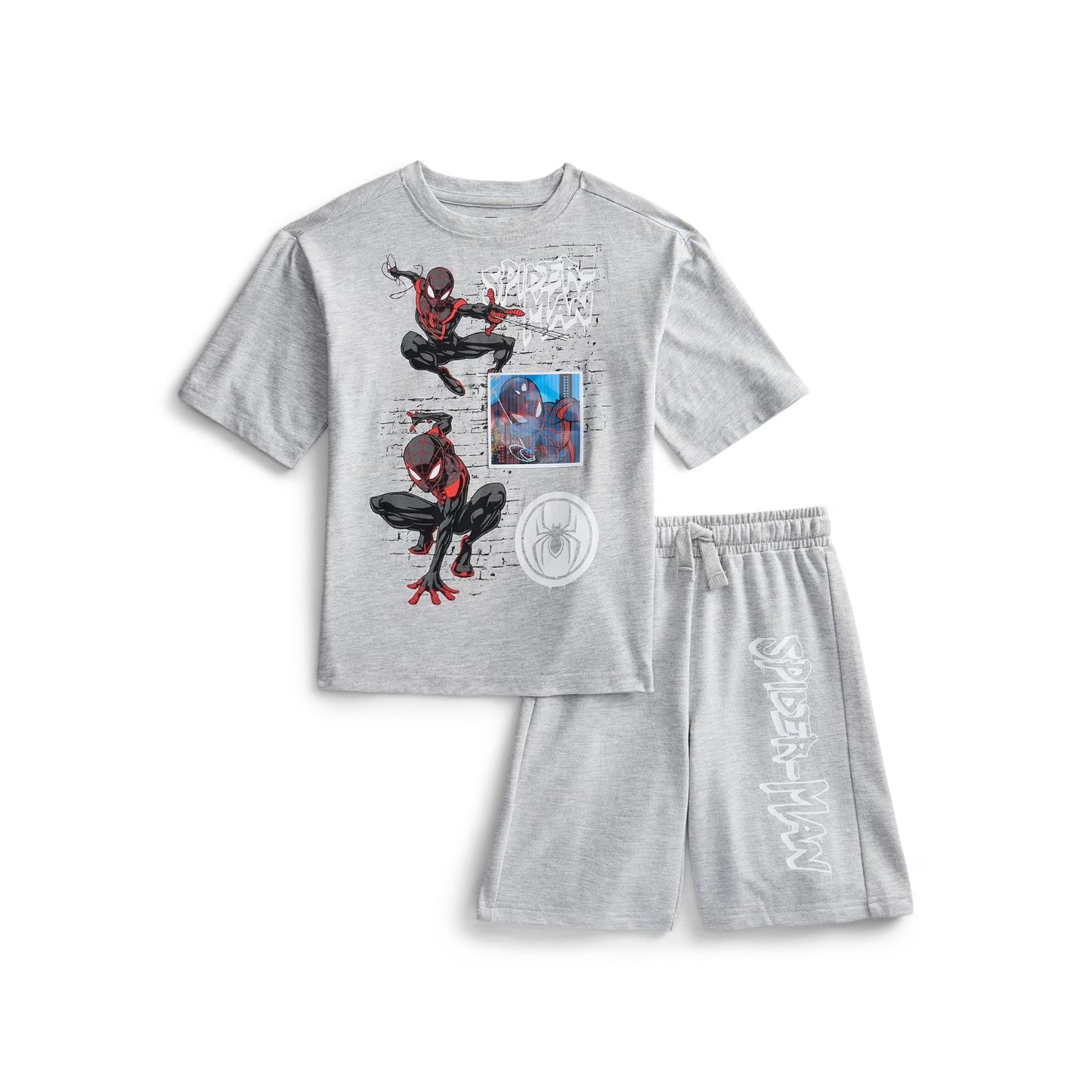 Set 2 Piezas Gris Spiderman Niño
