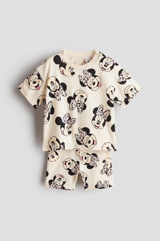 Set 2 Piezas Beige Minnie Mouse Niña